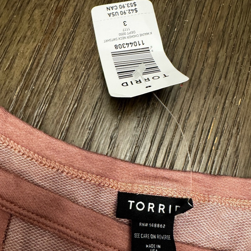 Torrid Dusty Pink Knit Top - Picture 3 of 3